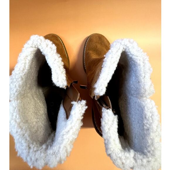 Franco Sarto L-Ulayna Booties Ankle Boot Nougat Brown Leather Women's Size 8 - Picture 8 of 8